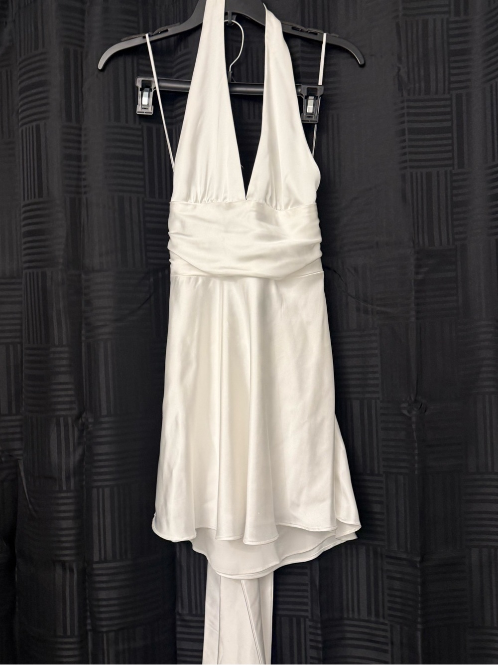 Zara White One-Shoulder Halter Cocktail Dress